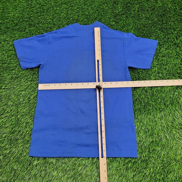 Vintage 90s Edmonton-Oilers Shirt XS/S 17x24 Blue - Picture 3 of 14